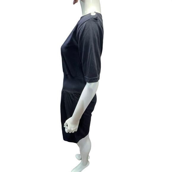 Vintage 90s Coach in Four Seasons Black Button Shoulder Romper Playsuit Size S - Picture 4 of 14